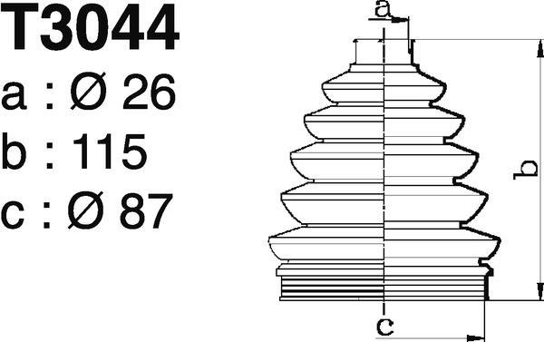 Soufflet de cardan DEPA ref. T3044