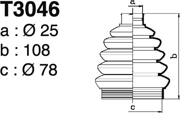 Soufflet de cardan DEPA ref. T3046