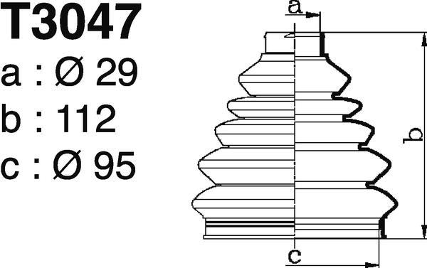 Soufflet de cardan DEPA ref. T3047