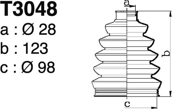 Soufflet de cardan DEPA ref. T3048