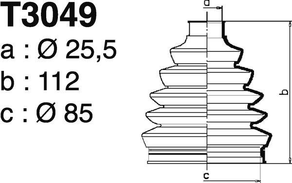 Soufflet de cardan DEPA ref. T3049