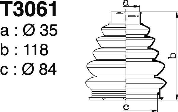 Soufflet de cardan DEPA ref. T3061
