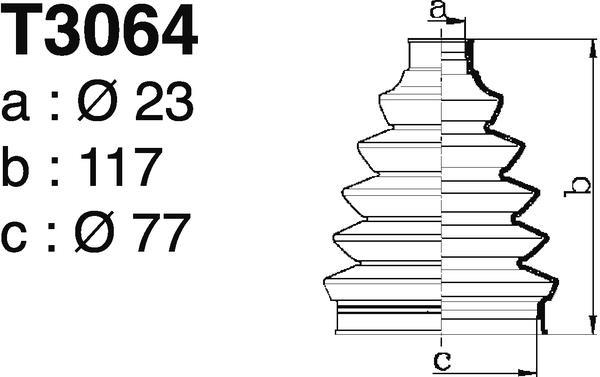 Soufflet de cardan DEPA ref. T3064
