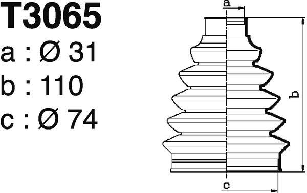 Soufflet de cardan DEPA ref. T3065