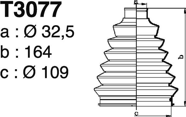 Soufflet de cardan DEPA ref. T3077