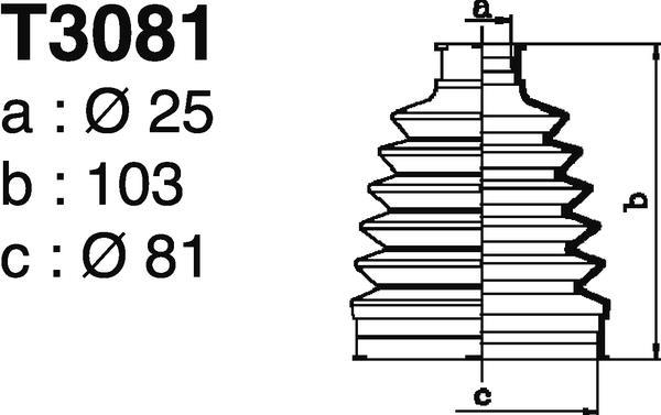 Soufflet de cardan DEPA ref. T3081