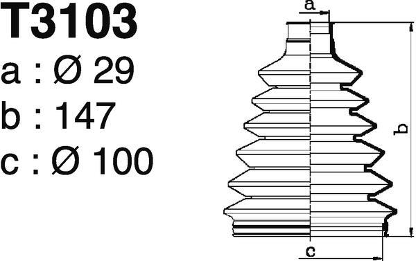 Fole de cardã DEPA T3103