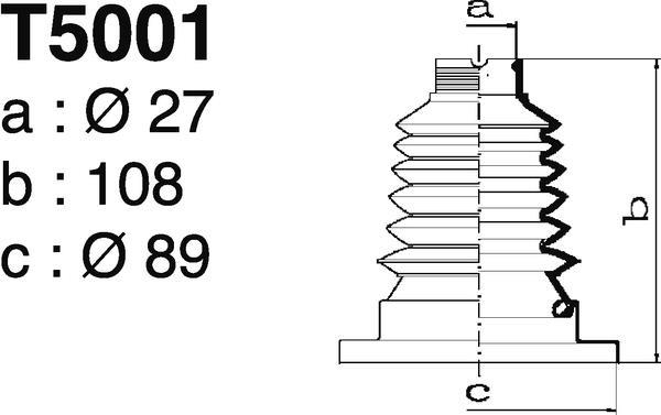Soufflet de cardan DEPA ref. T5001
