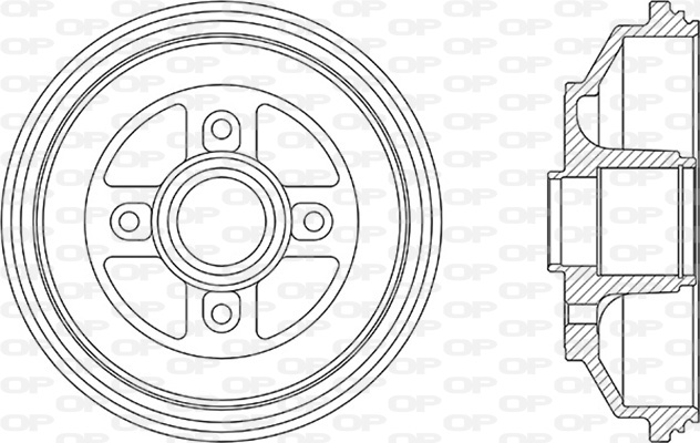 Tambour de frein OPEN PARTS BAD9097.30