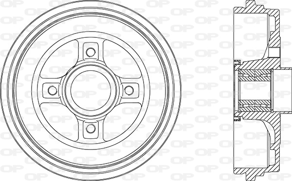 Tambour de frein OPEN PARTS BAD9098.31