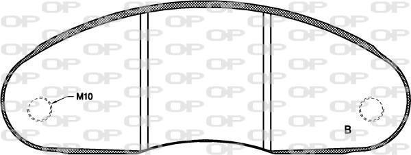Jeu de 4 plaquettes de frein OPEN PARTS BPA0048.02