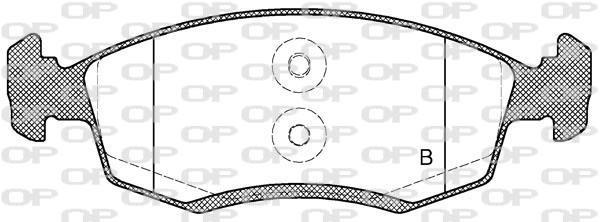 Jeu de 4 plaquettes de frein OPEN PARTS BPA0172.32