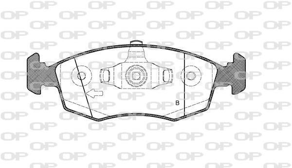 Jeu de 4 plaquettes de frein OPEN PARTS BPA0172.50