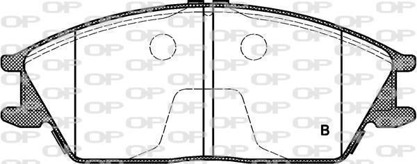 Jeu de 4 plaquettes de frein OPEN PARTS BPA0224.22