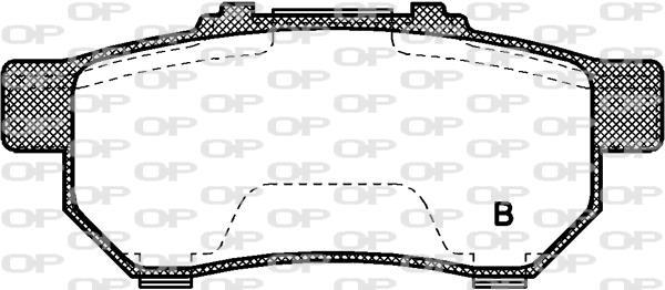 Jogo de 4 pastilhas de travão OPEN PARTS ref. BPA0233.20