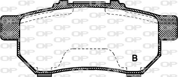 Jeu de 4 plaquettes de frein OPEN PARTS ref. BPA0233.52