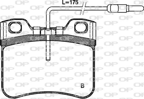 Jeu de 4 plaquettes de frein OPEN PARTS BPA0247.14
