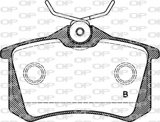 Jeu de 4 plaquettes de frein OPEN PARTS ref. BPA0263.51