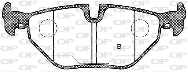 Jeu de 4 plaquettes de frein OPEN PARTS BPA0265.15