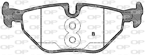 Jeu de 4 plaquettes de frein OPEN PARTS BPA0265.40