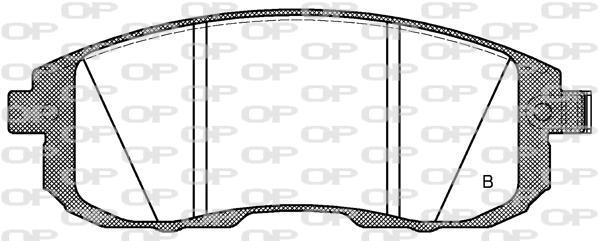 Jeu de 4 plaquettes de frein OPEN PARTS BPA0293.14