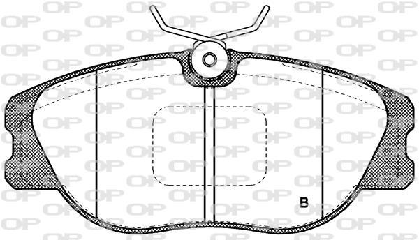 Jeu de 4 plaquettes de frein OPEN PARTS BPA0305.12