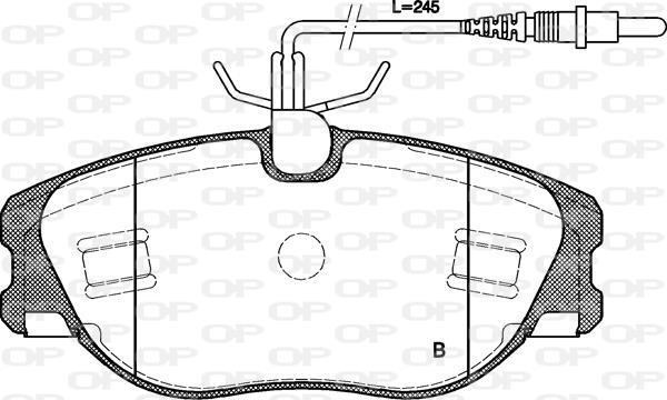 Jeu de 4 plaquettes de frein OPEN PARTS ref. BPA0305.44
