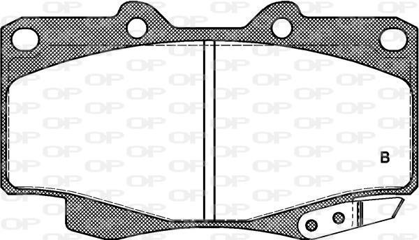 Jeu de 4 plaquettes de frein OPEN PARTS ref. BPA0315.04