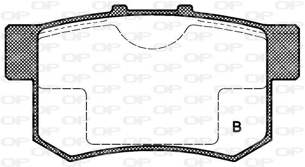 Jeu de 4 plaquettes de frein OPEN PARTS ref. BPA0325.02