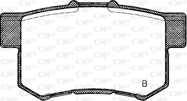 Jeu de 4 plaquettes de frein OPEN PARTS ref. BPA0325.04
