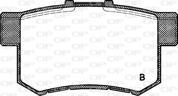 Jeu de 4 plaquettes de frein OPEN PARTS BPA0325.12