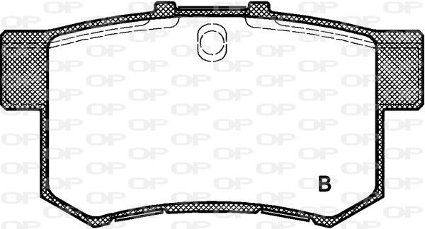 Jeu de 4 plaquettes de frein OPEN PARTS BPA0325.22