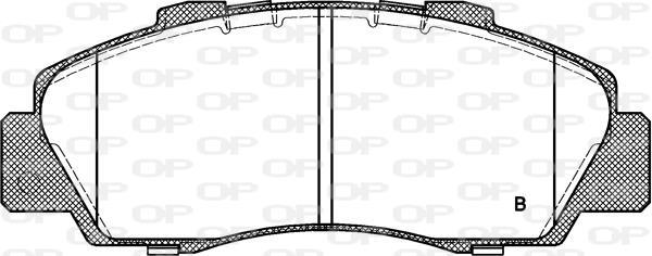 Jogo de 4 pastilhas de travão OPEN PARTS ref. BPA0351.32