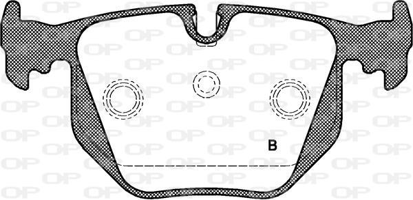 Jeu de 4 plaquettes de frein OPEN PARTS BPA0381.30