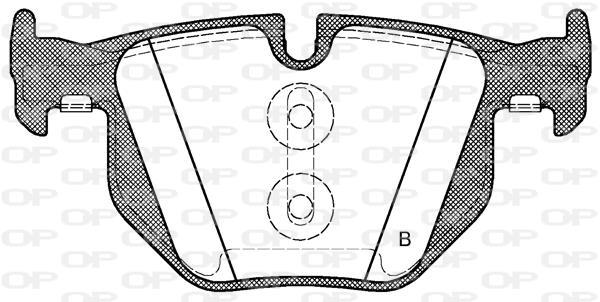 Jeu de 4 plaquettes de frein OPEN PARTS BPA0381.61