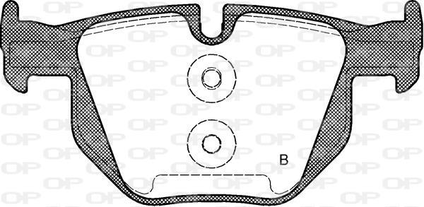 Jeu de 4 plaquettes de frein OPEN PARTS BPA0381.70