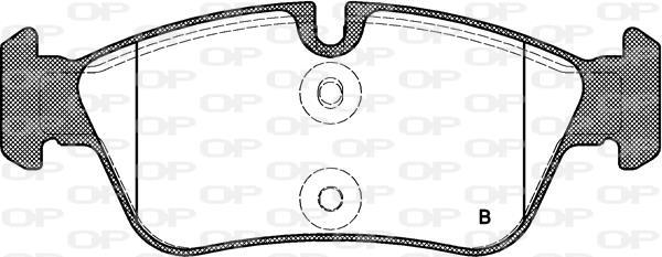 Jeu de 4 plaquettes de frein OPEN PARTS BPA0384.60