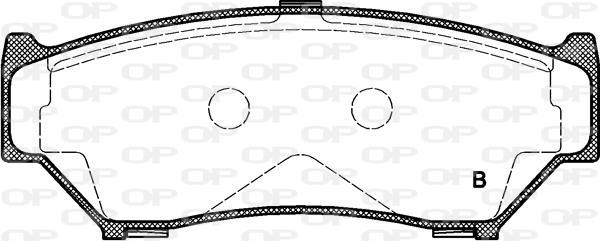 Jeu de 4 plaquettes de frein OPEN PARTS BPA0389.12