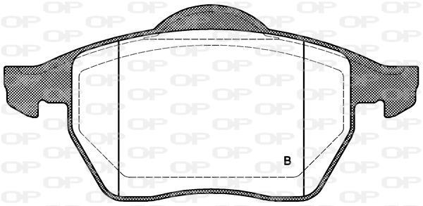 Jeu de 4 plaquettes de frein OPEN PARTS BPA0390.11