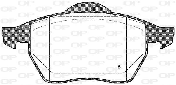 Jeu de 4 plaquettes de frein OPEN PARTS BPA0390.22