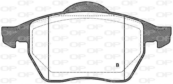 Jeu de 4 plaquettes de frein OPEN PARTS BPA0390.41