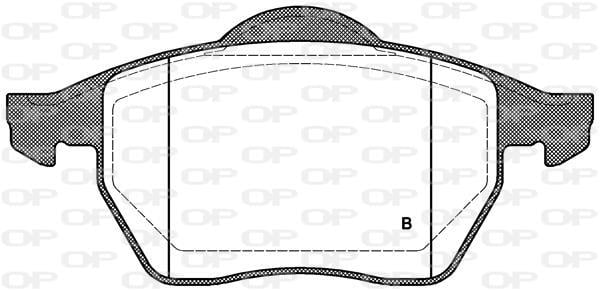 Jeu de 4 plaquettes de frein OPEN PARTS BPA0390.52