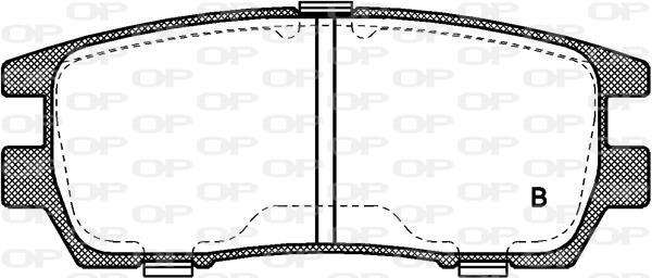 Jogo de 4 pastilhas de travão OPEN PARTS ref. BPA0405.02