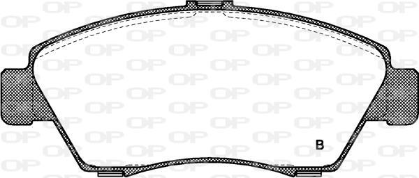 Jogo de 4 pastilhas de travão OPEN PARTS ref. BPA0418.02