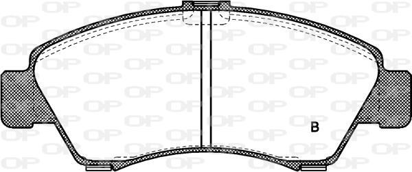 Jogo de 4 pastilhas de travão OPEN PARTS ref. BPA0419.02
