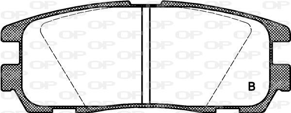 Jogo de 4 pastilhas de travão OPEN PARTS ref. BPA0426.02