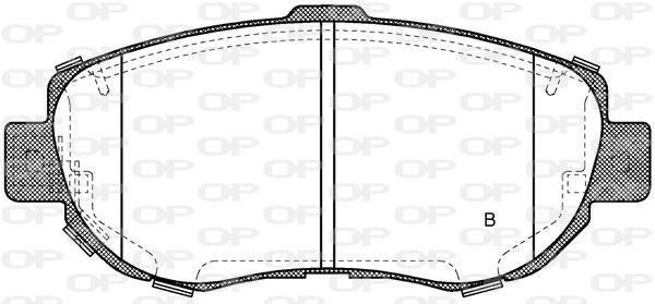 Jeu de 4 plaquettes de frein OPEN PARTS BPA0456.14