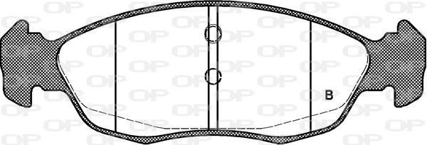 Jogo de 4 pastilhas de travão OPEN PARTS ref. BPA0461.10