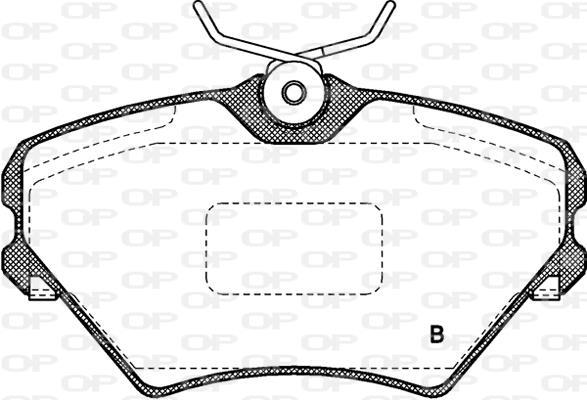 Jeu de 4 plaquettes de frein OPEN PARTS BPA0485.02
