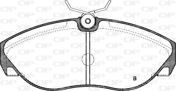 Jogo de 4 pastilhas de travão OPEN PARTS ref. BPA0486.02